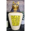 Ancient Egyptian Feline Cat Goddess Bastet Canopic Jar Memorial Urn