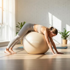 Sportisimo - Pelota de Yoga y Pilates 65 cm con Bomba de Inflado - Extra Gruesa 2000 micrómetros Resistente 200 Kilos - Antideslizante para Ejercicio y Equilibrio Corporal