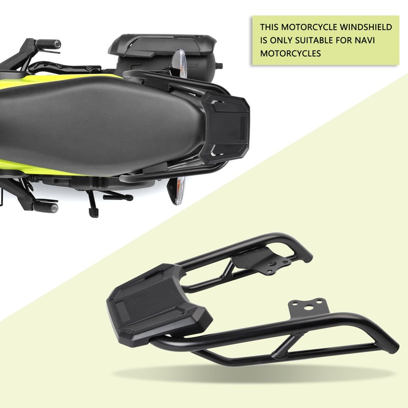 Mokuo Motorcycle Luggage Rack in Heavy Iron Material Compatible with