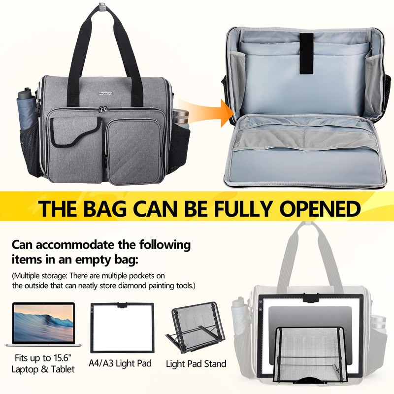 POCDUORG Portable A4 Light Pad Storage Bag for Diamond Painting