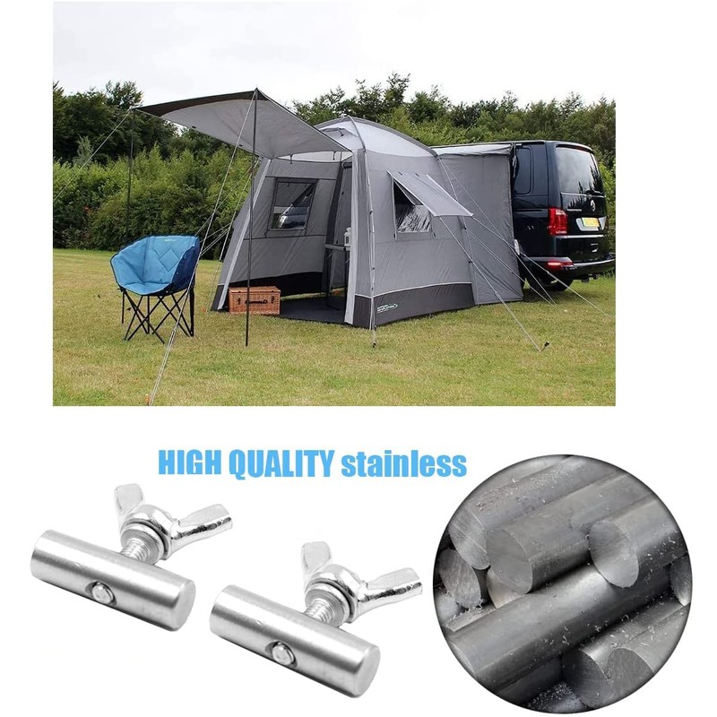 4Pcs Awning Rail Stoppers 8mm for Caravan Motorhome Campervan Boat,