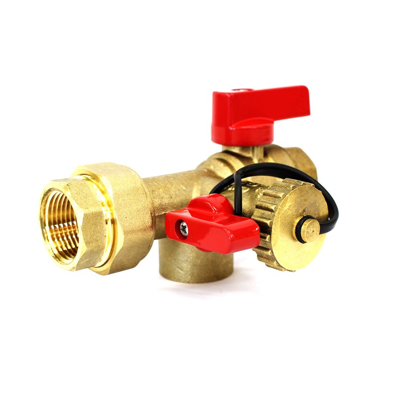 Kahenian 3/4 inch Tankless Water Heater Isolation Service Valve Flush