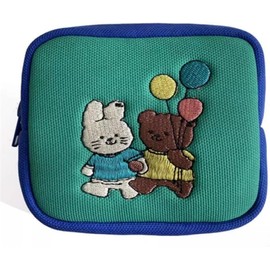 Bolsa De Almacenamiento De Toallas Sanitarias Feme Bolsa de almacenamiento de tampones de dibujos animados (Color : Green, Size : 10x10x5cm)