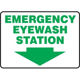 Accuform "Emergency Eyewash Station" Safety Sign, Accu-Shield™, 10 x 14 Inches (MFSD569XP)