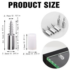 Shelf Brackets, Floor Support, Pack of 40 Shelf Brackets, Shelf Pins with Rubber Protection, High Load Capacity, Shelf Holder for Furniture Cabinets, Wardrobes, Bookcases, Wine Coolers