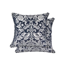 Emma Barclay Eden - Jacquard Cushion Cover in Navy - 17x17 (43x43cm)