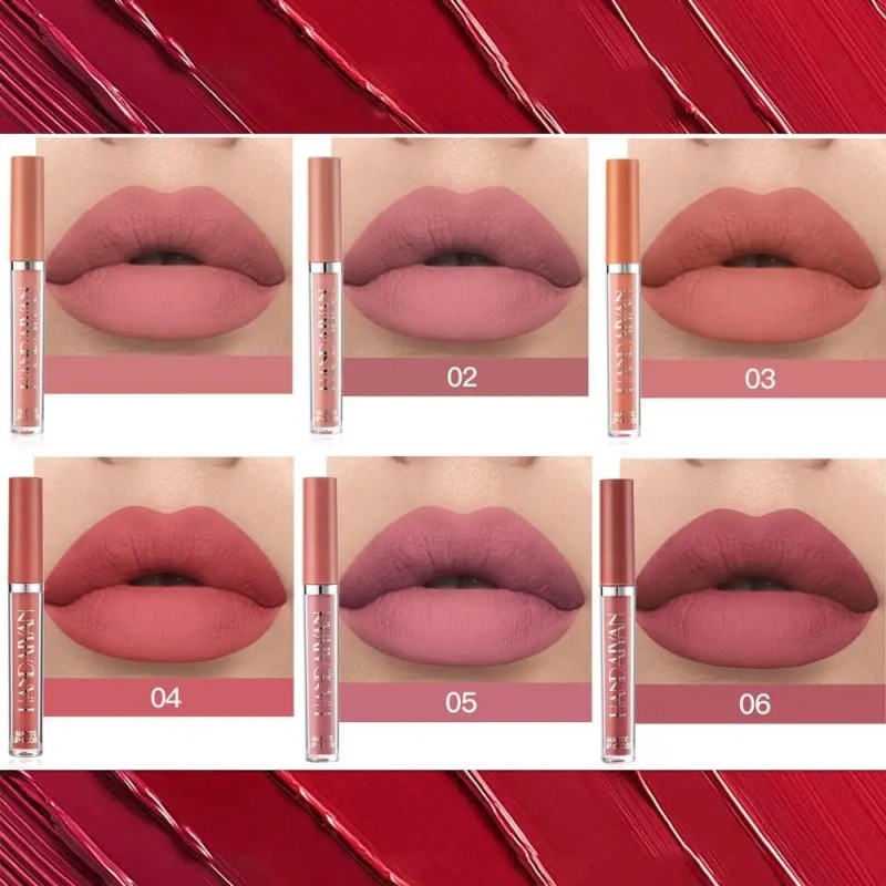 Lipsticks Set De Brillo De Labios,set De 6 Pintalabios Mate