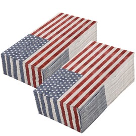 Servilletas de papel desechables de 3 capas para invitados patrióticos de la bandera americana, toalla de mano 4 de julio, servilleta decorativa de cena para el día de la independencia, cocina, baño, fiesta, vajilla