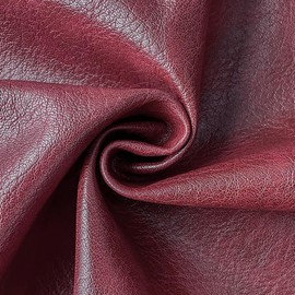 ONEART | Dark Red Faux Leather Fabric by Separated Yard, Marine Vinyl Fabric for Crafts, Soft Grain Upholstery Fabric, 36"x54"