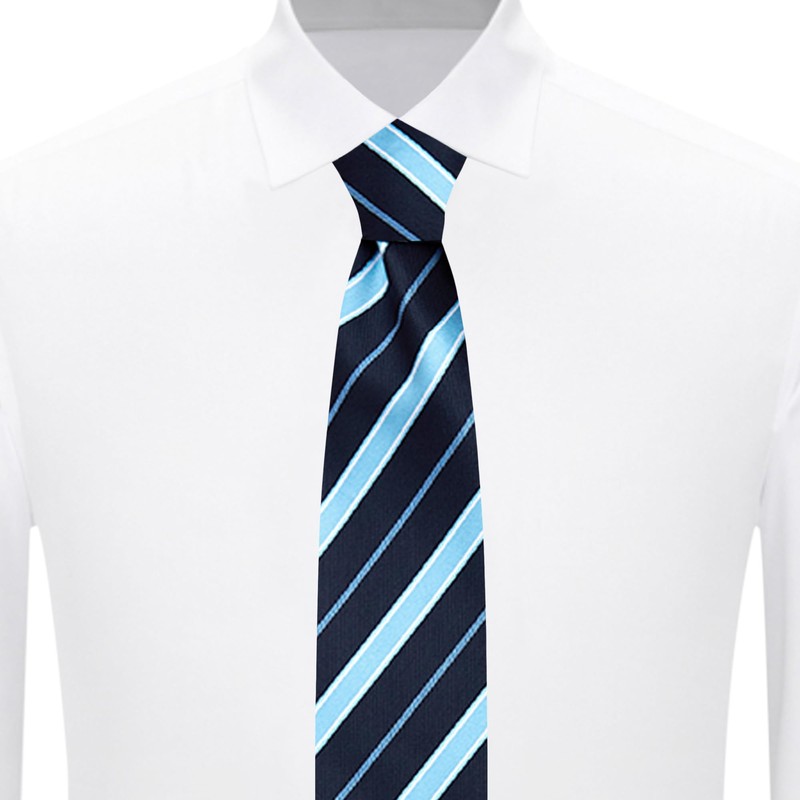 Jacob Alexander Men's Woven Stripes Pattern Regular Neck Tie -