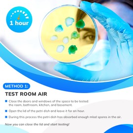 Mold Test Kit for Home, Mold Air Test Kit for Home, Mold Test Kit 48 Hours Results, Mold Detector Tests HVAC Systems and Air Quality, Black Mold Testing Kit Includes Mold Identification Guide(10pcs)