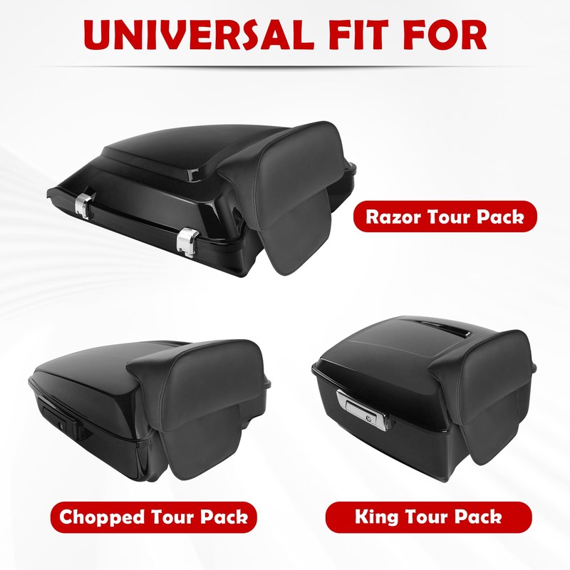 Motorcycle Rear Passenger Chopped Tour Pack Backrest Pad For Harley