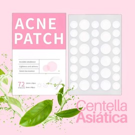 72 Parches Invisibles Eliminar Acne Espinillas Granos Poro Anti Acne Parches adhesivos Centella Asiática Te verde Esencia Arbol de Te Cuidado de la Piel Radiante (Centella Asiática)