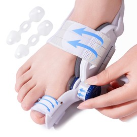 IvyWorkshop Bunion Corrector for Women Men Big Toe,Comfortable Toe Separators,Adjustable Knob Bunion Relief Orthopedic Toe Straightener with Bunion Silicone Pad,Suitable for Left and Right Feet(1PCS)