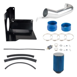 KAX 3.5 inch Cold Air Intake System Kit & Heat Shield Replacement for Chevy Silverado 1500 2007-2008 4.8L/5.3L/6.0L V8, Tahoe 07-08, Suburban 1500 07-08, GMC Sierra 1500 07-08, High Performance, BLACK