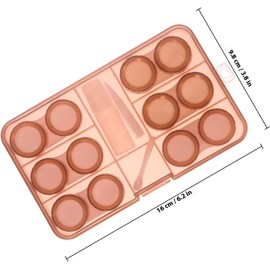 Caja de Lentes de Contacto de Plástico Marrón, Estuche Portátil y Ligero Función Antipolvo para Uso al Aire Libre y Fácil Transporte en Bolsa