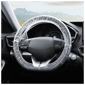 100PCS Disposable Steering Wheel Covers,Disposable Steering Wheel Protector with Elastic for Avoiding Scuffs & Scratches,Universal Car Steering Wheel Cover Car Accessories