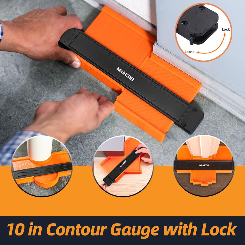 NAACOO Laminate/Vinyl Flooring Tools, Heavy Tapping Block, Heavy Pull Bar,
