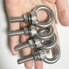 CHHGGNN 304 Stainless Steel Eye Bolt, 4 PCS M8 Heavy