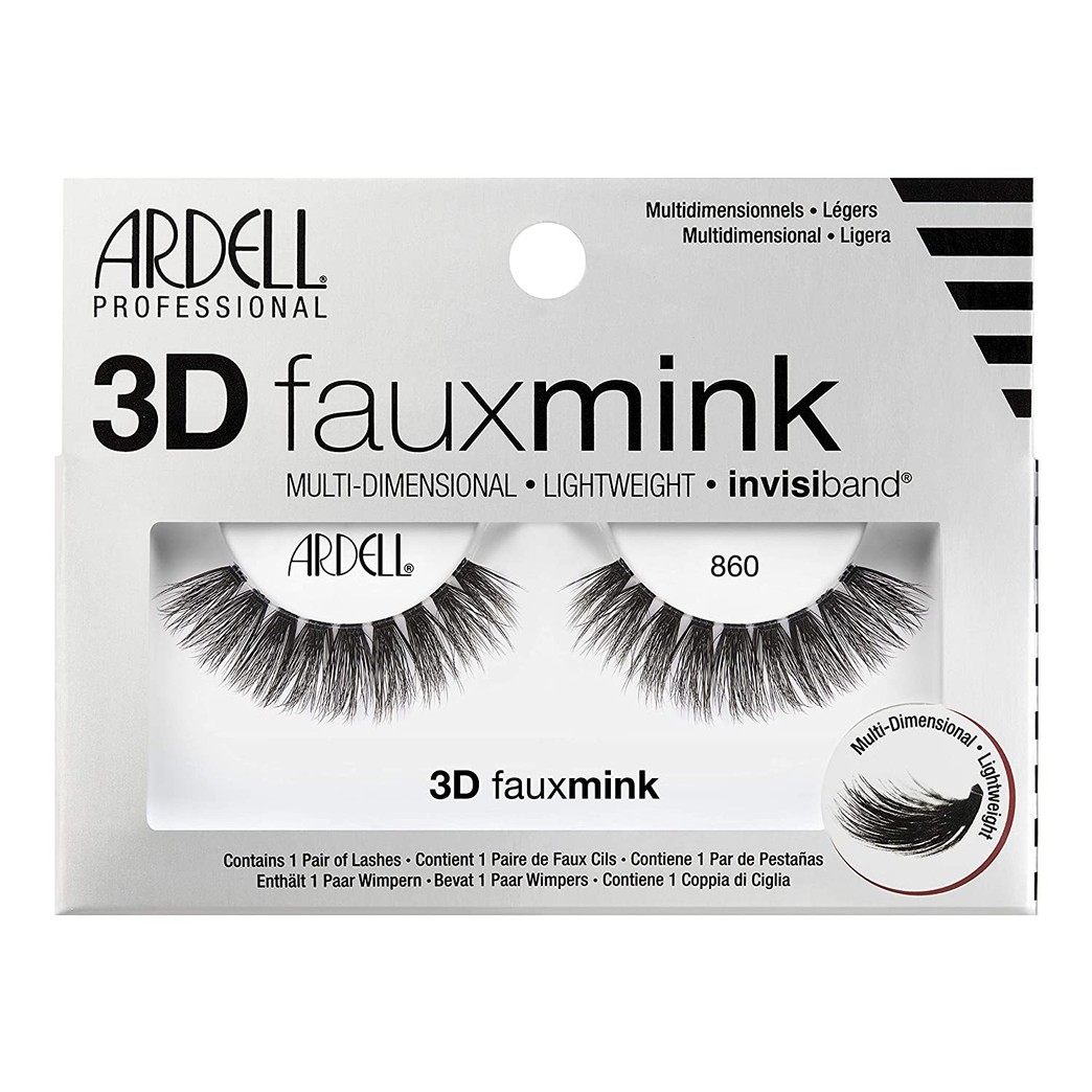 Ardell False Eyelashes 3D Faux Mink 860, 4 pairs