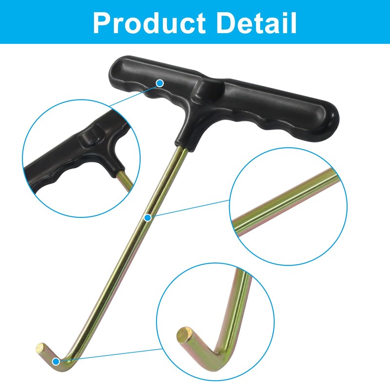 Unlorspy 2Pcs Trampoline Spring Puller Tool T-Shape Hook, Trampoline Hook