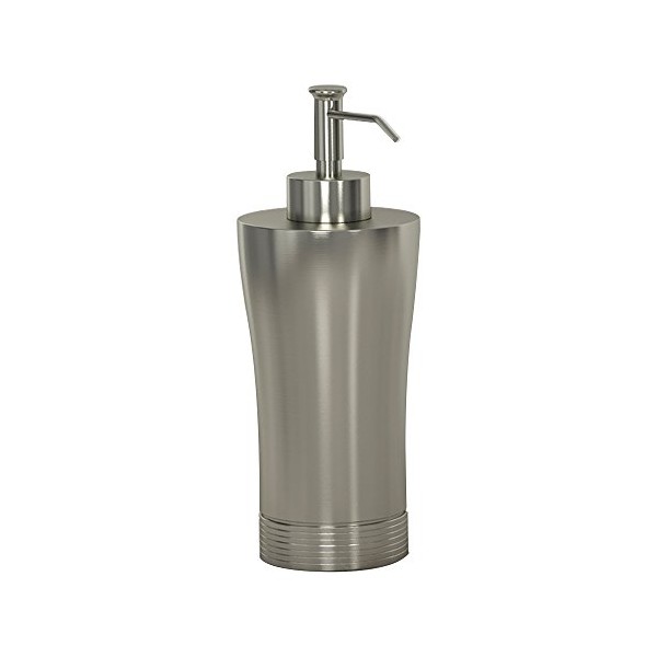 nu steel SPM6H Special Collection Liquid Soap & Lotion Dispenser Pump for Bathroom or Kitchen Countertops, Metal Brushed Finish, Matt Pewter