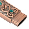 Vintage Needle Case Set Rhinestone Carved Pattern Fashionable Sewing Needles