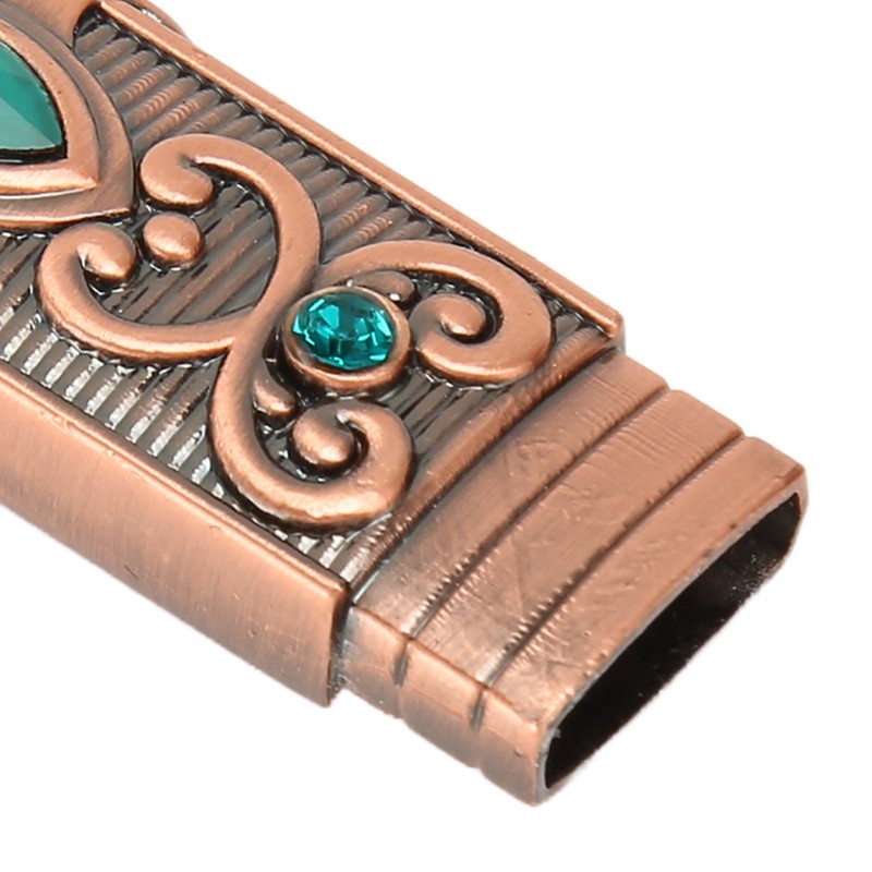 Vintage Needle Case Set Rhinestone Carved Pattern Fashionable Sewing Needles