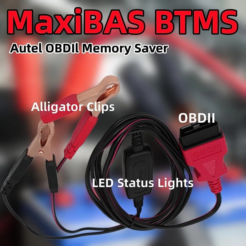 Autel MAXIBAS BTMS OBDII Battery Tester Memory Saver Preserves vehicle