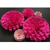 Unbranded Paper Flowers 3-D Handcrafted 5 pcs Pink DIY Wedding