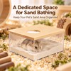 Transparent Hamster Sand Bath Box for Small Pets – Clear