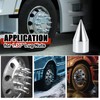 Cabtherlyn 33mm x 4 1/4" Chromed Spike Lug Nuts Covers