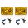 OCTANE LIGHTING 4X6" LED Crystal Yellow Glass Metal Headlight 4000Lm