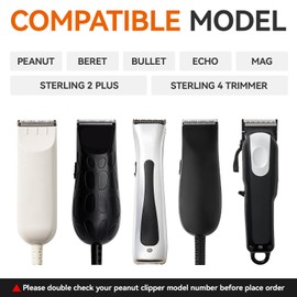 HNYYZL Professional Peanut Clipper Guards - 8-Piece Clipper Guides for Wahl Peanut, Trimmer Cutting Guides Set - Competible with Peanut Blade, 8685, 8655, 8035, 8685-1401 and 8663 White and Black