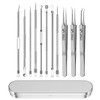 11PCS Blackhead Remover Tool, Pimple Popper Tools Kit, Precision Tweezers