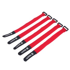 Bicycle Velcro Straps, 5 Pieces Bicycle Velcro Strap Nylon with Velcro Fastener for Attaching Bicycle Pump Torch (Red)