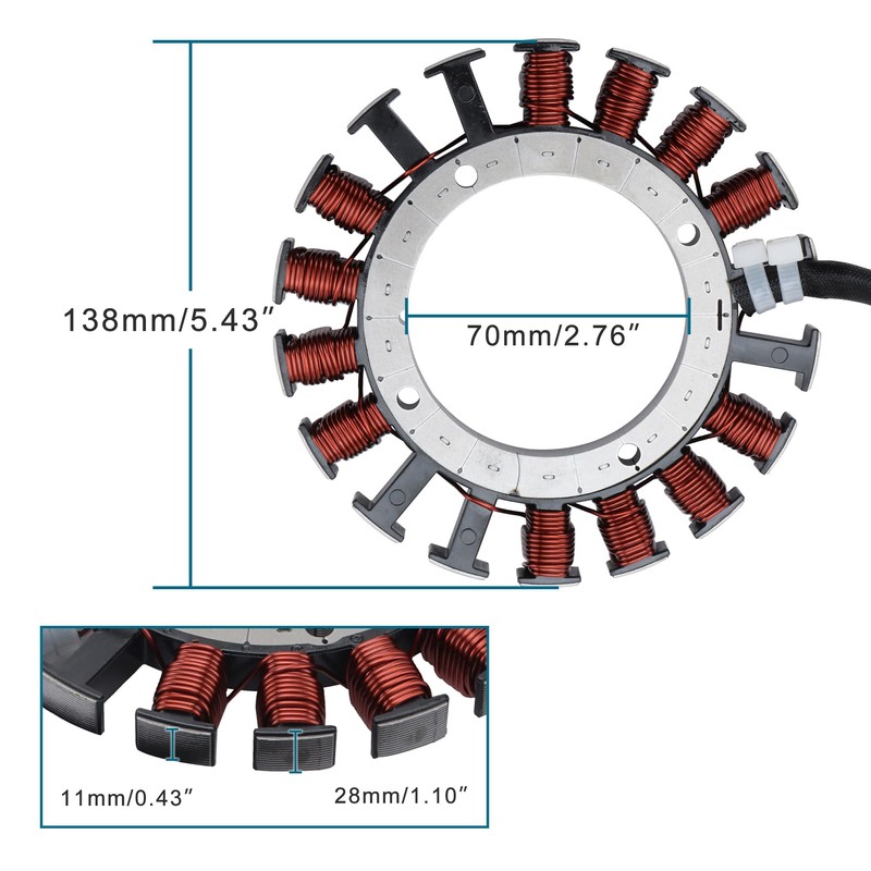 GOOFIT 18 Coil 2 Wire Generator Magneto Stator Coil Replacement