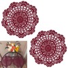BIBITIME 2PCS 13 inches to 14 inches Cotton Crochet Doilies