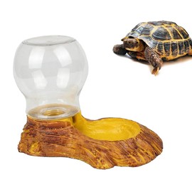 iplusmile Reptile Water Bottle - Turtle Water Bowl, Feeding Bowl Turtles - Automatic Turtle Feeding Feeder for Amphibians