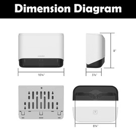 CLEANZEPHYR Paper Towel Dispenser Wall Mount Silver