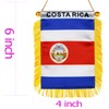 Costa Rica Hanging Flag with Suction Cup 4x6 Inch -