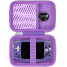 khanka Hard Travel Case Replacement for Anbernic RG34XX Handheld Game Console,Case Only. (Purple)
