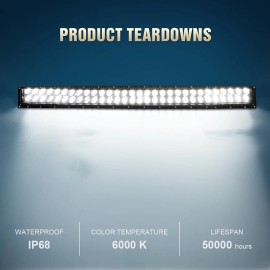 DYSO For Polaris General 1000/XP 1000 Roof 42'' Curved LED Light Bar Bracket Wire Kit