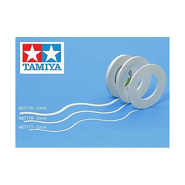 [Set of 3] Masking Tape for Curves 2mm & 3mm & 5mm by Tamiya from Japan