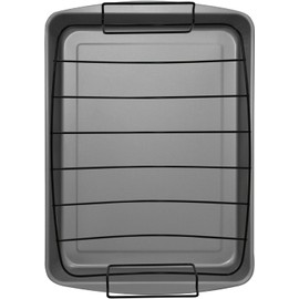 OvenStuff Non-Stick Large Roasting Pan with Rack - DuraGlide Non-Stick Roasting Pan with Handles for Easy Lifting, Easy to Clean