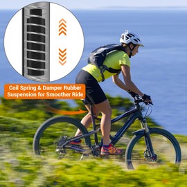 BICYCGEAR Suspension Seatpost 27.2 28.6 30 30.4 30.9 31.6 33.9 Bike Seat Posts with Suspension 40mm Travel Bicycle Seat Shock Absorber Aluminum Tube for E bike MTB BMX Road City Bike