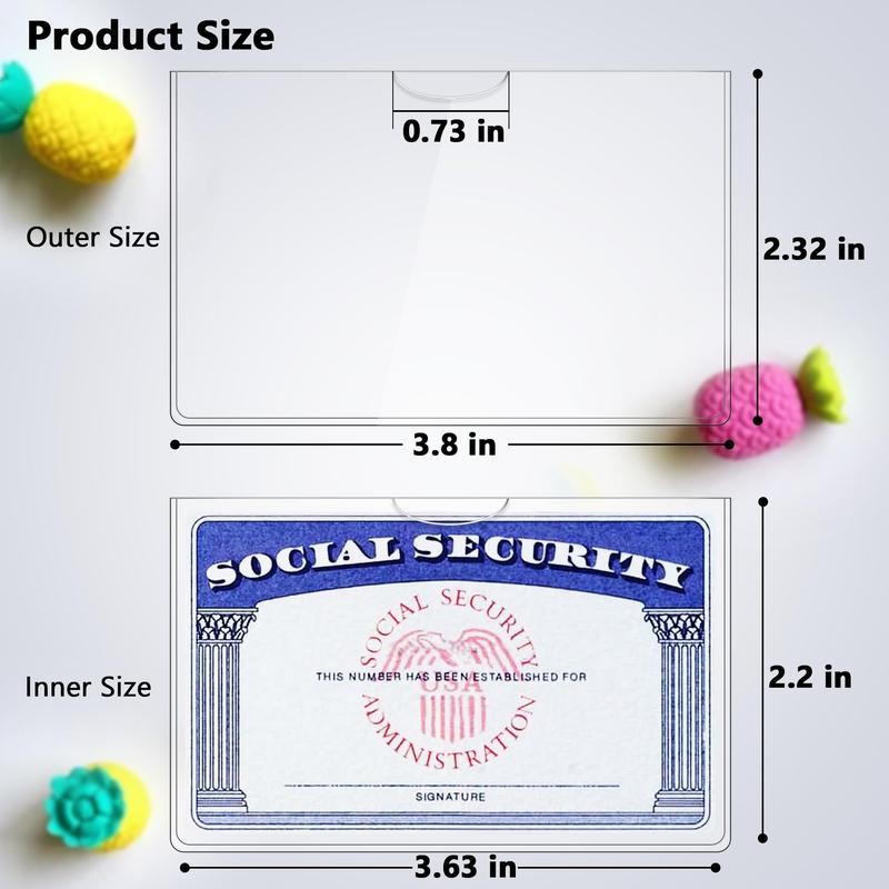 6 Pack Social Security Card Holder/Social Security Card Protector Sleeve:_6