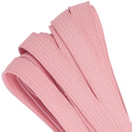AERZETIX - C67530 - Flat braided elastic band 5 meters - width 10 mm - polyester + latex - ash pink color