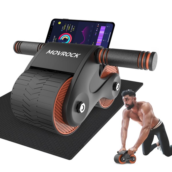 Movrock Ab Roller Wheel with Automatic Rebound for Home Gym