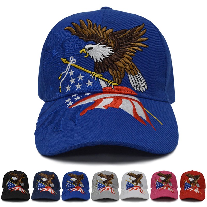 FLYOUTH - Gorra de béisbol con bordado de pico, Azul